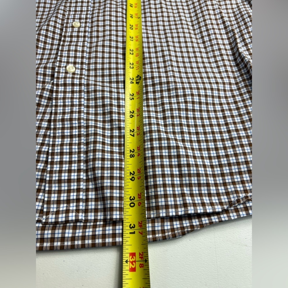 Ralph Lauren Men’s Cotton Stretch Button Down Shirt Sz L Brown Check Pony Preppy - Picture 4 of 11